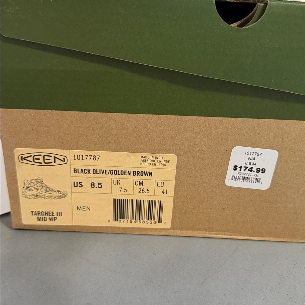 NWT KEEN black olive/golden brown men’s - Picture 7 of 7